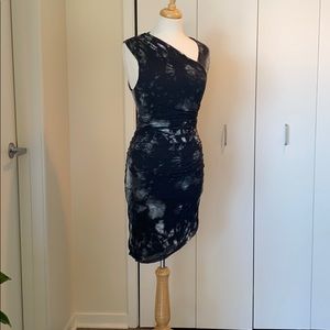 Helmut Lang size M elegant asymmetrical dress